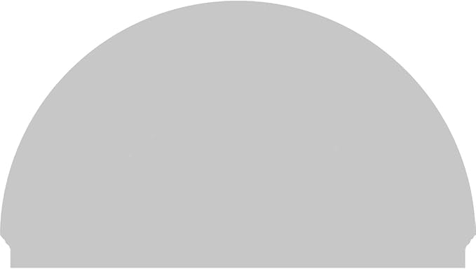 76"W x 44-3/4"H x 2-3/4"P Half Round 4 Spoke Architectural Grade PVC Combination Pediment