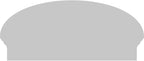 32" W x 14-7/8"H x 2-3/4"P Elliptical 3 Spoke Architectural Grade PVC Combination Pediment