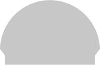 32"W x 22-3/4"H x 2-3/4"P Half Round Smooth Architectural Grade PVC Combination Pediment