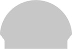 24"W x 18-3/4"H x 2-3/4"P Half Round Sunburst Architectural Grade PVC Combination Pediment