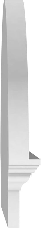 28"W x 20-3/4"H x 2-3/4"P Half Round 4 Spoke Architectural Grade PVC Combination Pediment