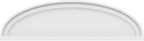 Ekena Millwork 48"W x 13"H x 2"P Elliptical Smooth Architectural Grade PVC Pediment