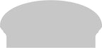24" W x 12-7/8"H x 2-3/4"P Elliptical 3 Spoke Architectural Grade PVC Combination Pediment