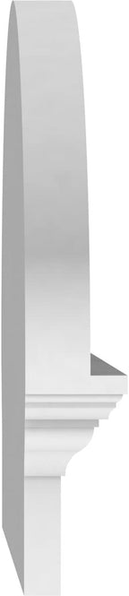 40" W x 16-7/8"H x 2-3/4"P Elliptical Sunburst Architectural Grade PVC Combination Pediment