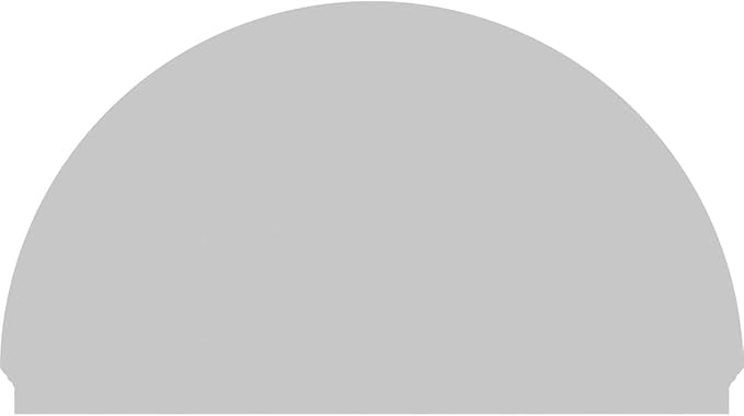 86"W x 49-3/4"H x 2-3/4"P Half Round Sunburst Architectural Grade PVC Combination Pediment