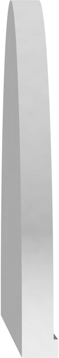 Ekena Millwork 72"W x 19"H x 2"P Elliptical Smooth Architectural Grade PVC Pediment