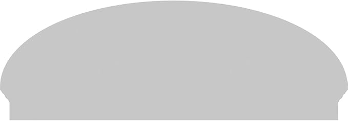 60" W x 21-7/8"H x 2-3/4"P Elliptical 4 Spoke Architectural Grade PVC Combination Pediment