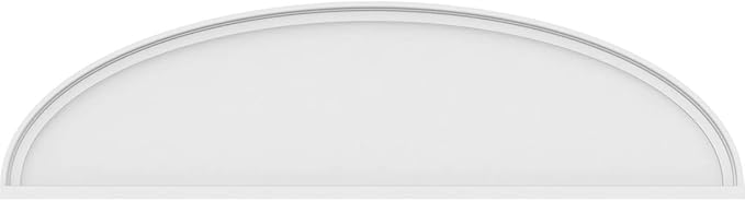 Ekena Millwork 74"W x 19-1/2"H x 2"P Elliptical Smooth Architectural Grade PVC Pediment