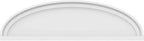 Ekena Millwork 64"W x 17"H x 2"P Elliptical Smooth Architectural Grade PVC Pediment