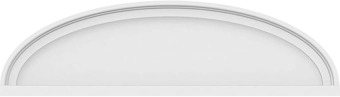 Ekena Millwork 64"W x 17"H x 2"P Elliptical Smooth Architectural Grade PVC Pediment
