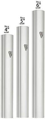 A&S Mezuzot Alumium Mezuzah Case in Silver Shin Design Weatherproof Door Mezuza Judaica Art for Home Blessing (Silver, 6 Inches)