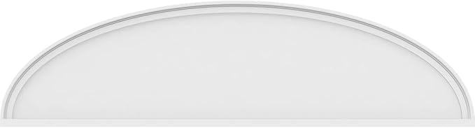 Ekena Millwork 40"W x 11"H x 2"P Elliptical Smooth Architectural Grade PVC Pediment