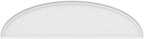 Ekena Millwork 40"W x 11"H x 2"P Elliptical Smooth Architectural Grade PVC Pediment