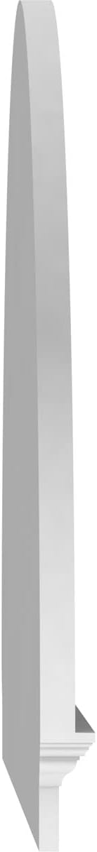 76"W x 44-3/4"H x 2-3/4"P Half Round Smooth Architectural Grade PVC Combination Pediment