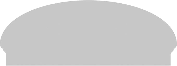 46" W x 18-3/8"H x 2-3/4"P Elliptical Smooth Architectural Grade PVC Combination Pediment