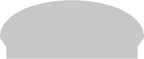 36" W x 15-7/8"H x 2-3/4"P Elliptical Sunburst Architectural Grade PVC Combination Pediment