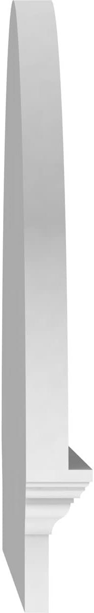 40"W x 26-3/4"H x 2-3/4"P Half Round Smooth Architectural Grade PVC Combination Pediment