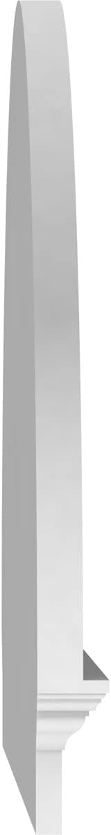 54"W x 33-3/4"H x 2-3/4"P Half Round Smooth Architectural Grade PVC Combination Pediment