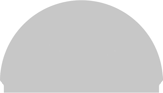 70"W x 41-3/4"H x 2-3/4"P Half Round Sunburst Architectural Grade PVC Combination Pediment