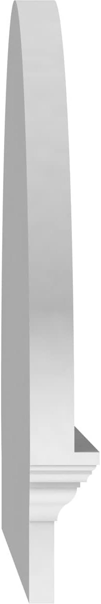 72" W x 24-7/8"H x 2-3/4"P Elliptical 4 Spoke Architectural Grade PVC Combination Pediment