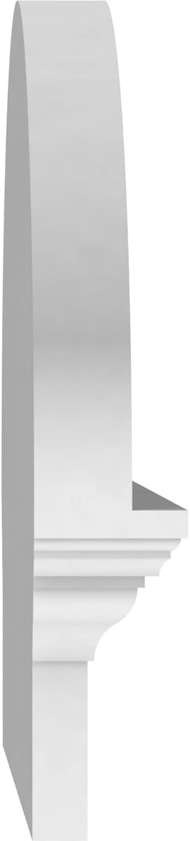 36" W x 15-7/8"H x 2-3/4"P Elliptical 3 Spoke Architectural Grade PVC Combination Pediment
