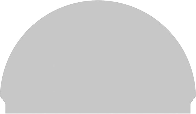 60"W x 36-3/4"H x 2-3/4"P Half Round Smooth Architectural Grade PVC Combination Pediment