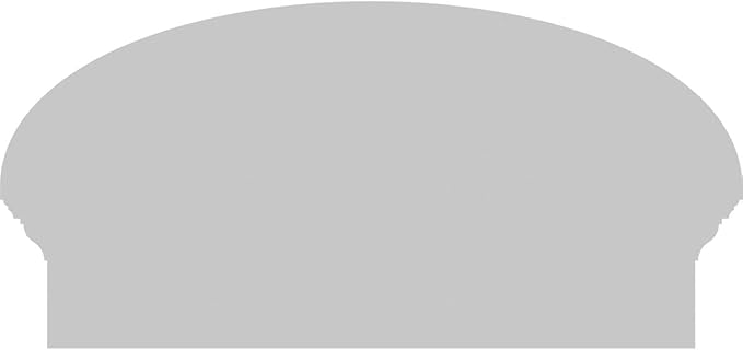 24" W x 12-7/8"H x 2-3/4"P Elliptical Smooth Architectural Grade PVC Combination Pediment
