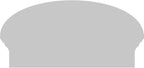 24" W x 12-7/8"H x 2-3/4"P Elliptical Smooth Architectural Grade PVC Combination Pediment