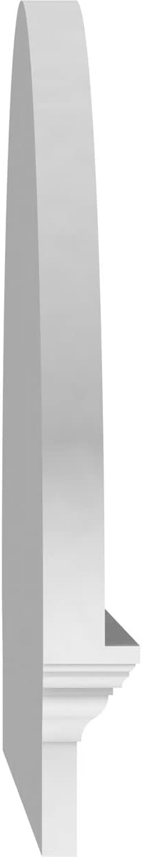 74" W x 25-3/8"H x 2-3/4"P Elliptical 3 Spoke Architectural Grade PVC Combination Pediment
