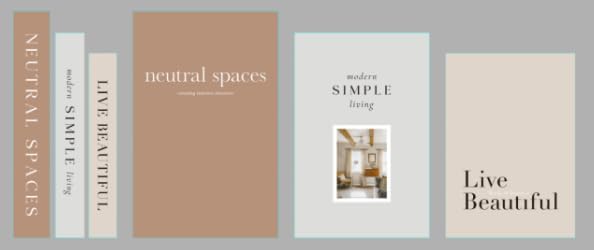 3 PCS Faux Decorative Books for Home Decor-Coffee Table Books Decor-Aesthetic Fake/Faux Books for Decoration,libros Decoration for Coffee Table, Shelf Accessories (Neutral spaccs Simple Live)
