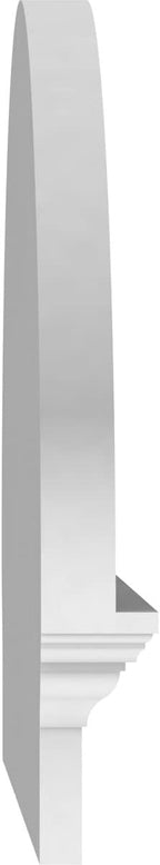 58" W x 21-3/8"H x 2-3/4"P Elliptical 3 Spoke Architectural Grade PVC Combination Pediment