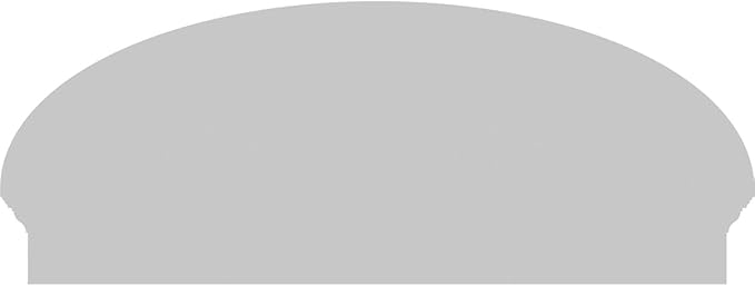 44" W x 17-7/8"H x 2-3/4"P Elliptical Smooth Architectural Grade PVC Combination Pediment