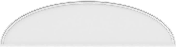 Ekena Millwork 26"W x 7-1/2"H x 2"P Elliptical Smooth Architectural Grade PVC Pediment
