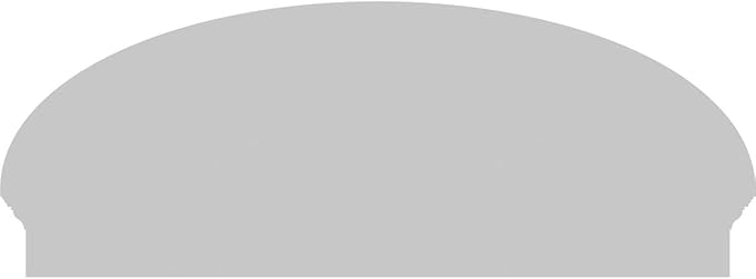 48" W x 18-7/8"H x 2-3/4"P Elliptical Smooth Architectural Grade PVC Combination Pediment