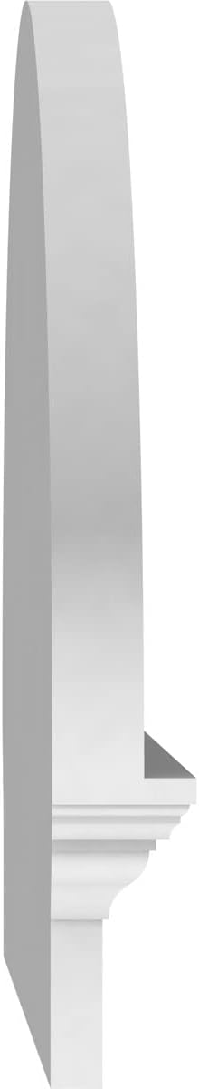 60" W x 21-7/8"H x 2-3/4"P Elliptical Smooth Architectural Grade PVC Combination Pediment