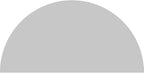 34"W x 17"H x 2"P Half Round Smooth Architectural Grade PVC Pediment