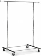HOME IT Clothes Rack for Hanging Clothes - Heavy Duty Commercial Grade Chrome for Clothing, Garment Rack Adjustable, Collapsible, Expandable Clothing Rack, 200 LBS Capacity