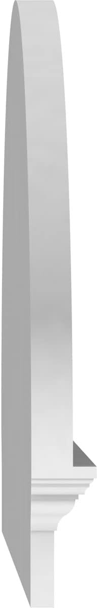 80" W x 26-7/8"H x 2-3/4"P Elliptical 3 Spoke Architectural Grade PVC Combination Pediment