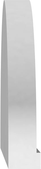 Ekena Millwork 56"W x 15"H x 2"P Elliptical Smooth Architectural Grade PVC Pediment