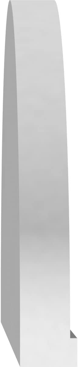 Ekena Millwork 70"W x 18-1/2"H x 2"P Elliptical Smooth Architectural Grade PVC Pediment