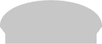 30" W x 14-3/8"H x 2-3/4"P Elliptical 4 Spoke Architectural Grade PVC Combination Pediment