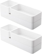 RAUVOLFIA Plastic Drawer Organizers Set, 3-Size Versatile Bathroom and Vanity Drawer Organizer Trays, Storage Bins for Makeup, Bedroom, Kitchen Gadgets Utensils and Office