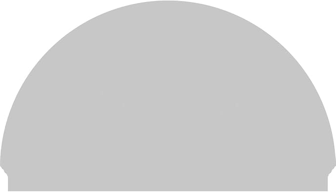 70"W x 41-3/4"H x 2-3/4"P Half Round Smooth Architectural Grade PVC Combination Pediment