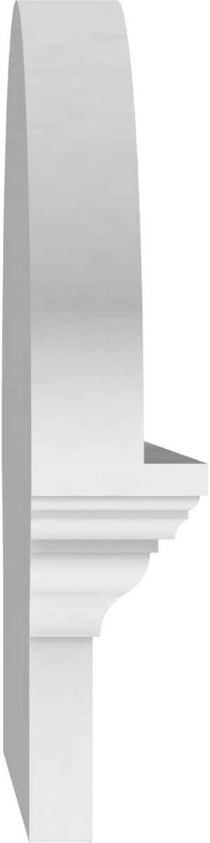 28" W x 13-7/8"H x 2-3/4"P Elliptical 4 Spoke Architectural Grade PVC Combination Pediment
