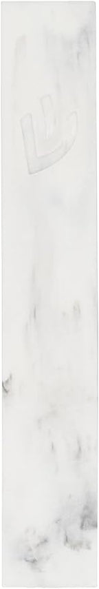 A&S Mezuzot Modern Concrete Mezuzah Case with Scroll, Easy Peel and Stick Mezuza (Marble, 6 Inches)