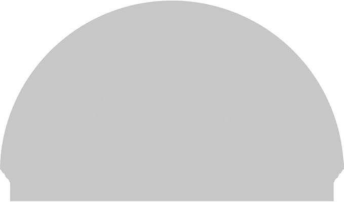 56"W x 34-3/4"H x 2-3/4"P Half Round 3 Spoke Architectural Grade PVC Combination Pediment