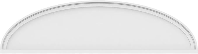 Ekena Millwork 44"W x 12"H x 2"P Elliptical Smooth Architectural Grade PVC Pediment