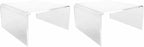Clear Acrylic Display Risers Set of 2 – 3" x 3" x 2" Small Tabletop Stands for Retail Display, Jewelry, Candy, Makeup, Figurines – Transparent Pedestal Shelf for Home, Craft Shows & Countertops