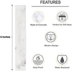 A&S Mezuzot Modern Concrete Mezuzah Case with Scroll, Easy Peel and Stick Mezuza (Marble, 6 Inches)