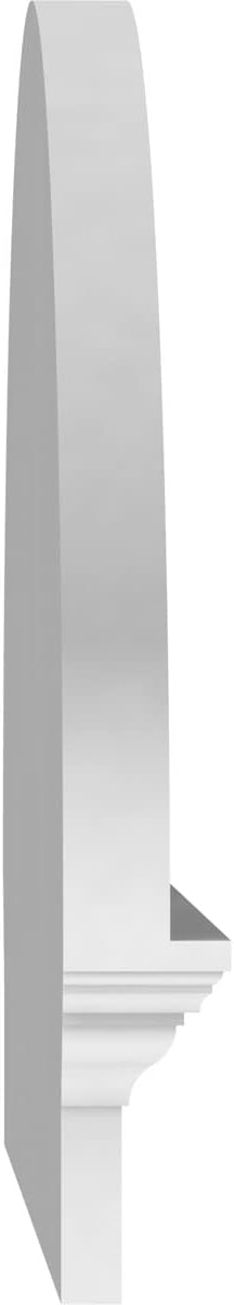 62" W x 22-3/8"H x 2-3/4"P Elliptical 4 Spoke Architectural Grade PVC Combination Pediment